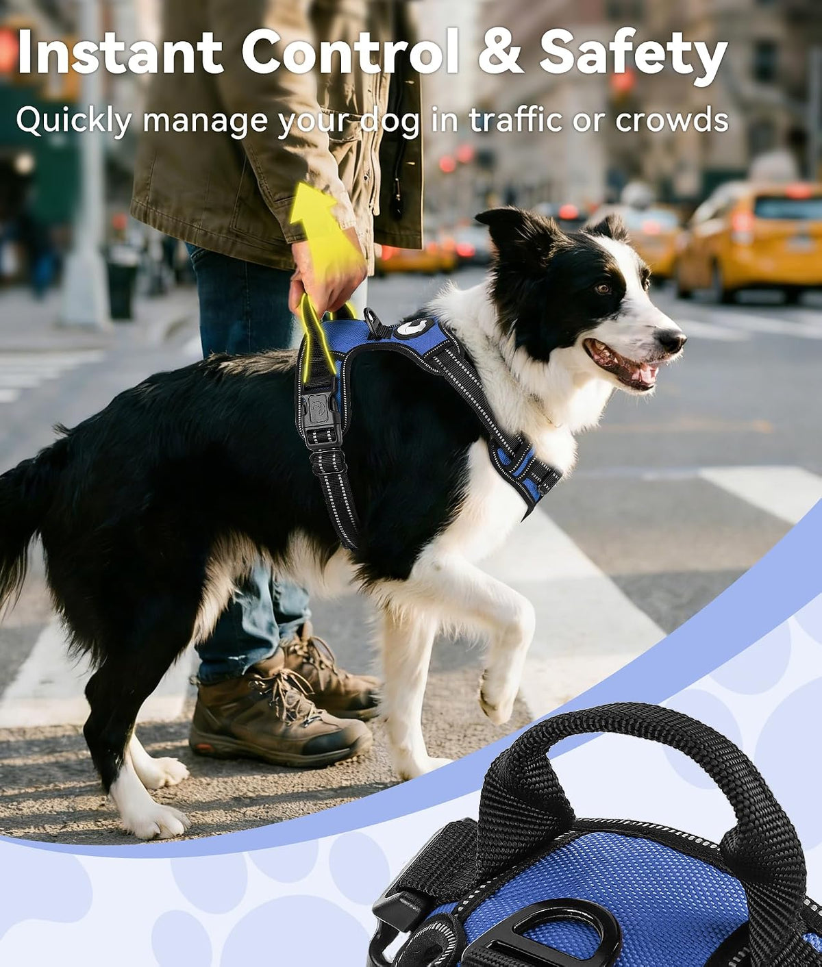 Joytale No Pull Dog Harness Medium Sized Dog, Front Clip - X-Large / Navy Blue - image 3