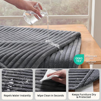 Pet Blankets for Cats, Waterproof Cat Blanket Washable - Charcoal / 25"x30" (Pack of 4) - image 2