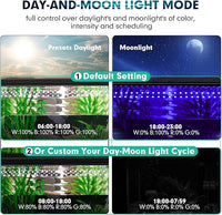 hygger Custom LED Aquarium Light,Daylight-Moonlight & 24/7 Mode, Adjustable Brightness 8 Colors Full Spectrum Fish Tank Light for 30-36 Inches Freshwater Planted Tank Auto On Off Ramp Up Down
