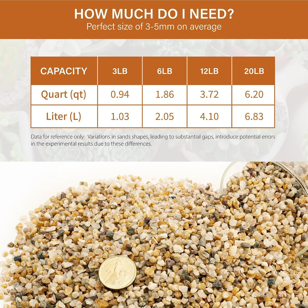 NUPICK 1-2mm Coarse Sand for Plants - 3-5mm / 6lb - image 3
