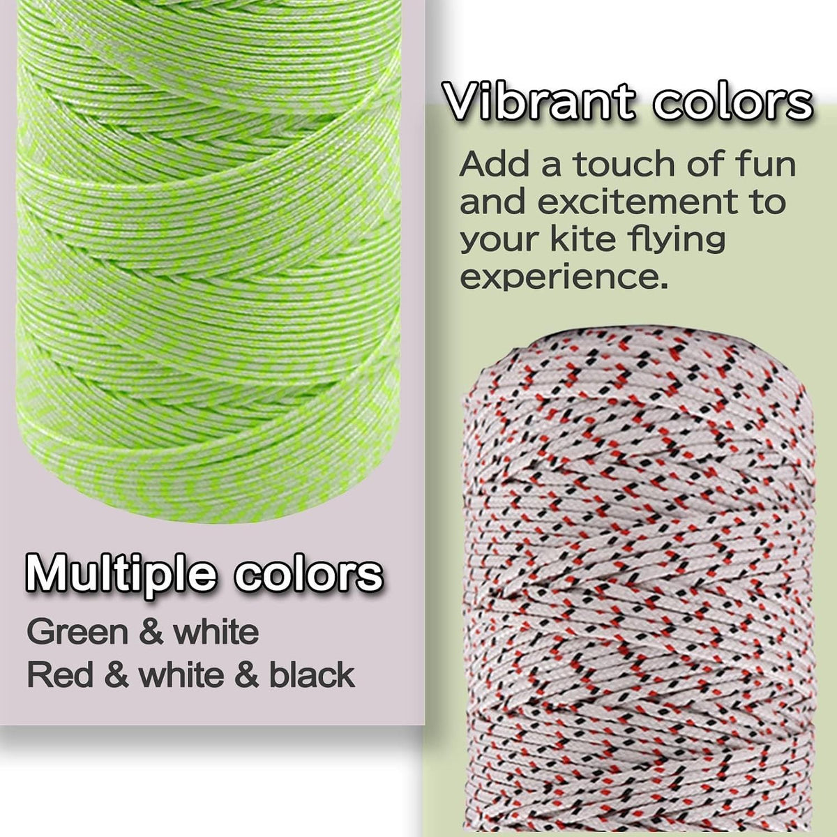 9KM DWLIFE braided dacron kite string in red polyester line - view 7