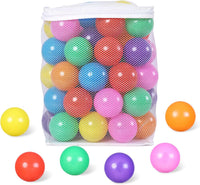 Guesvot 50 rainbow ball pit balls, 2.75 inch, with reusable storage bag - view 14