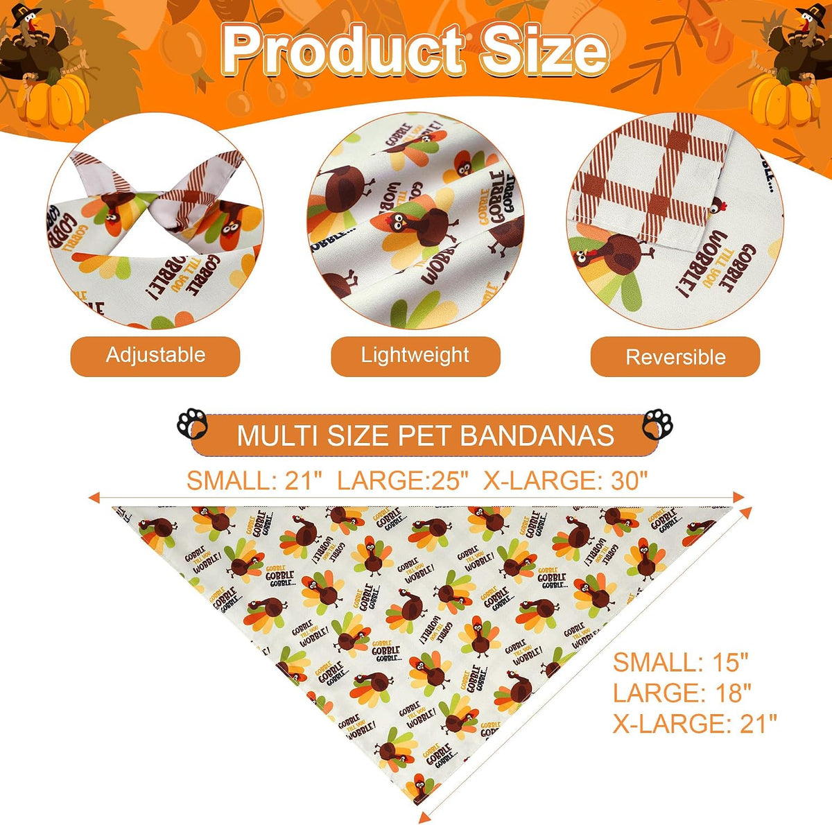 Halloween Dog Bandanas Large 2PCS - 26-Tur Pum / Small - image 3