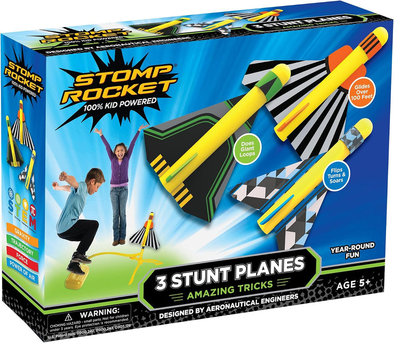 Stomp Rocket Stunt Plane Rocket Launcher Toy for Kids