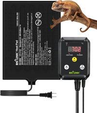 BN-LINK Reptile Heat Pad 6"X8" 8W for 10-20gal Under Tank Terrarium - 6" X 8" with Thermostat