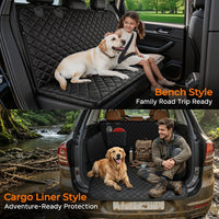 URPOWER Dog Car Seat Cover for Back Seat - All Black / Standard - 54" Length - image 2