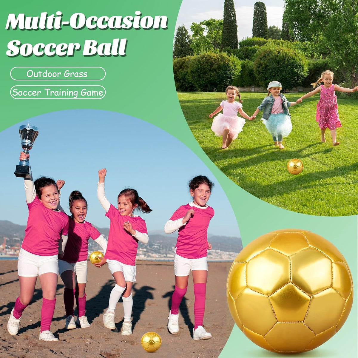 DLUGOPIS sparkling pink size 2 toddler soccer ball for ages 3 to 8 - view 7