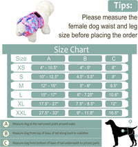 Washable Female Dog Diapers - XX-Large(27.5"-33"Waist) / Colorful and Pink Flowers - image 3