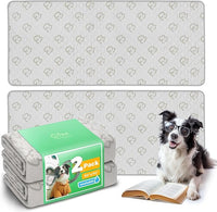 FXW Washable Pee Pads for Dogs, Puppy Pads with Super Absorbent, Specifically Designed for Potty Training, 70" × 30" Rectangle, Khaki, 2 Packs