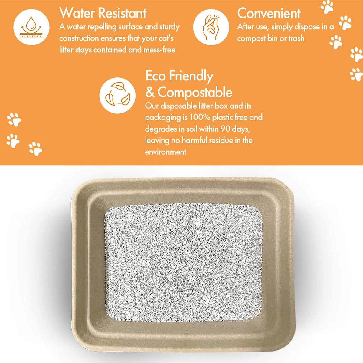 Disposable Litter Boxes – Daily Care for Cats - Brown / Large 8-Pack - image 4