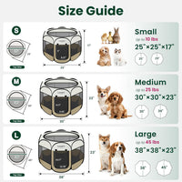 Love's cabin Pet Puppy Dog Playpen - Khaki / 38.0"L x 38.0"W x 23.0"H - image 2