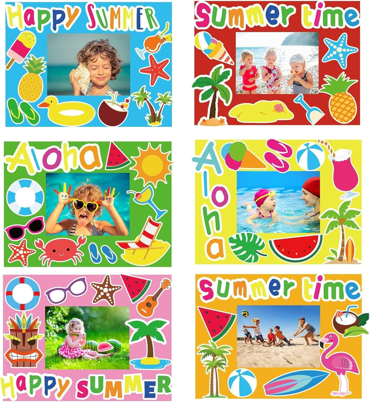 30 Packs Halloween Arts and Crafts for Kids Picture Frame Craft Kits - Summer