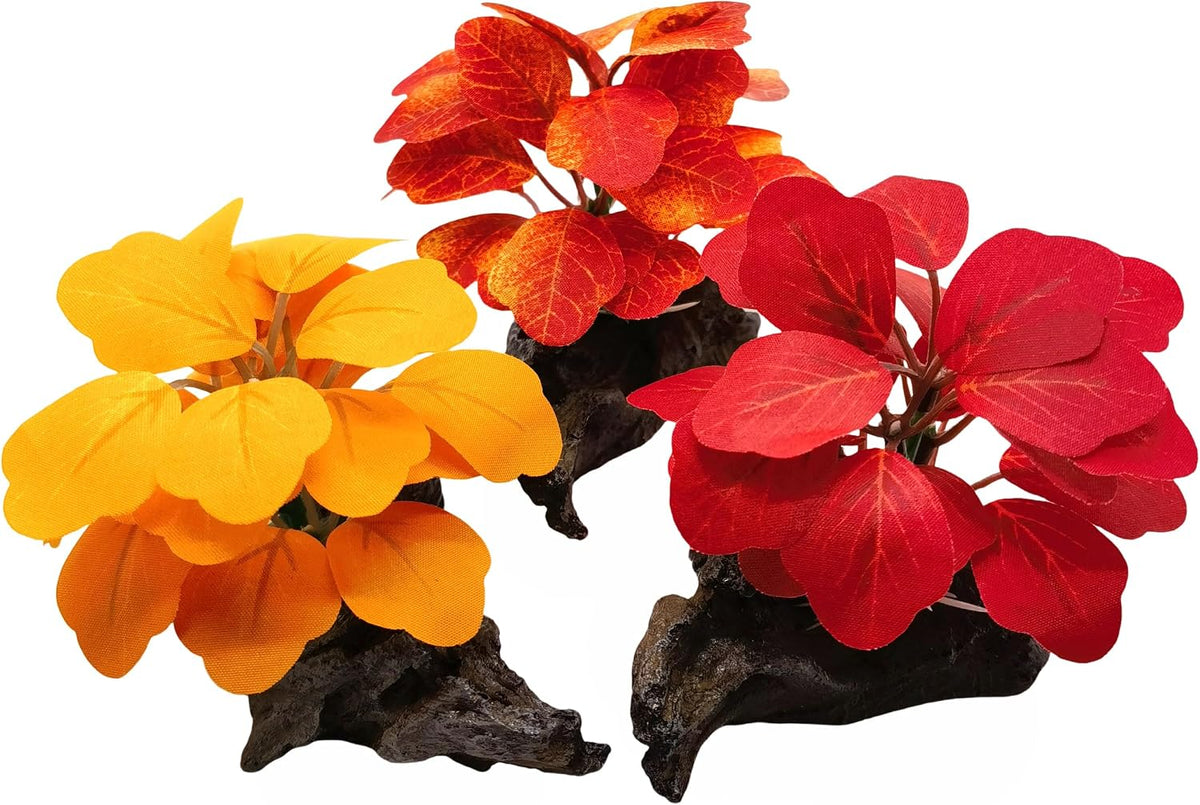 M2cbridge Artificial Fish Tank Plants Aquarium Plant Aquatic Water - 3pcs Small Colorful