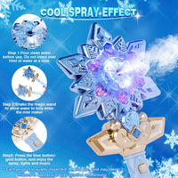 CharmRegion blue light up snowflake wand with water mist and sound buttons - view 8