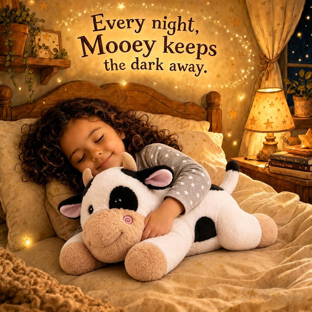 gnomantic Turtle Weighted Stuffed Animals, Plush Pillow for Kids – Fun for Kids & Family - Black Cow / Large / Cow - image 4
