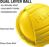 Playology Durable Large Dual Layer Dog Ball, Peanut Butter Scent - Medium / Chicken - image 2