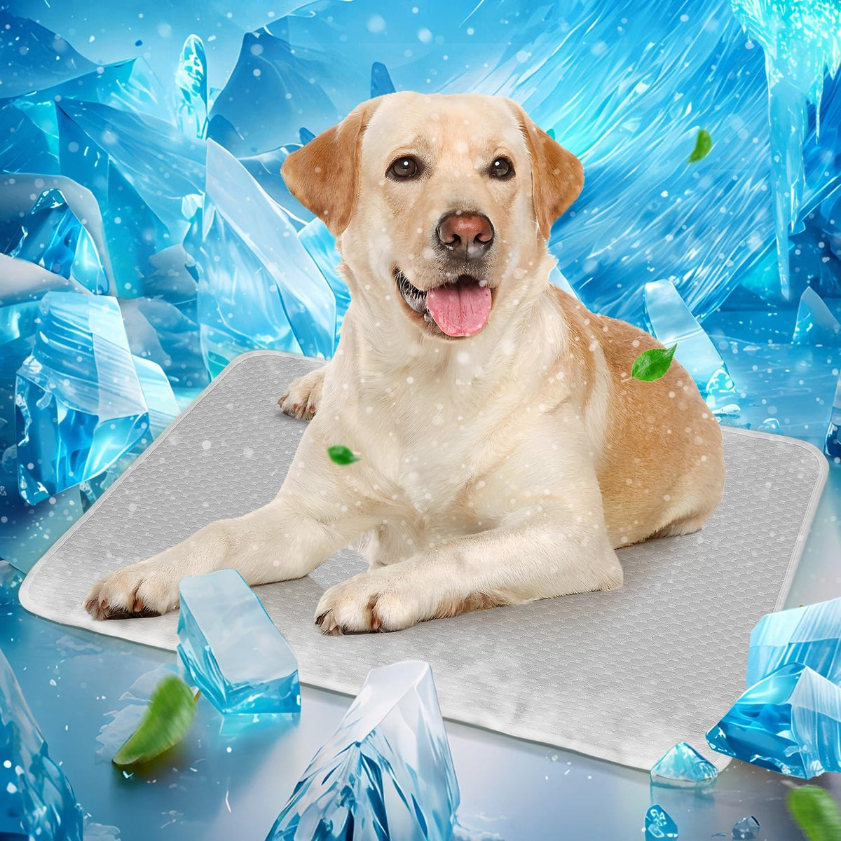 Mora Pets Dog Cooling Mat Instant Pet Cooling Pad Bed for Large Dogs - Grey / 40-Inch (Large)