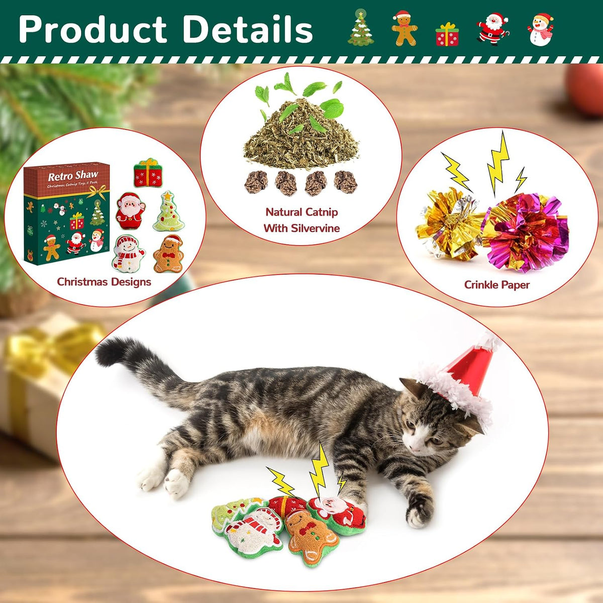 Cat Toys Pillows, Refillable Catnip Kicker Toys for Indoor Cats – Essentials for Cats - 3.0 Inches - image 2