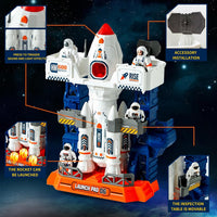 Wbzle space shuttle toy and rocket playset with astronauts, light and sound - view 8