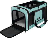 Cat Carrier 18x11x11 Top Load - Turquoise / 18.0"L x 11.0"W x 11.0"H