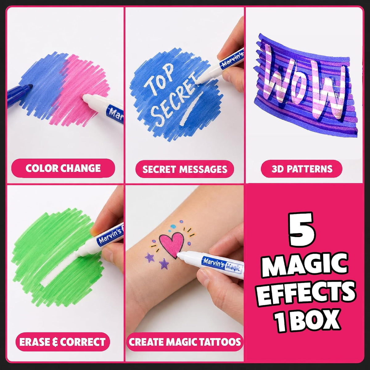 Marvin's Amazing Magic Pens 25 Pack, 2 Erasable Color-Changing - 25 Pens - image 2
