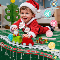 Surelect my first Christmas tree toy for little kids with train, tumblers and finger puppets - view 8