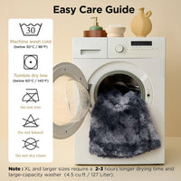 Bedsure Waterproof Dog Blankets for Large Dogs, Fluffy Faux Fur - Tie-dye Grey / L(40x50") - image 2