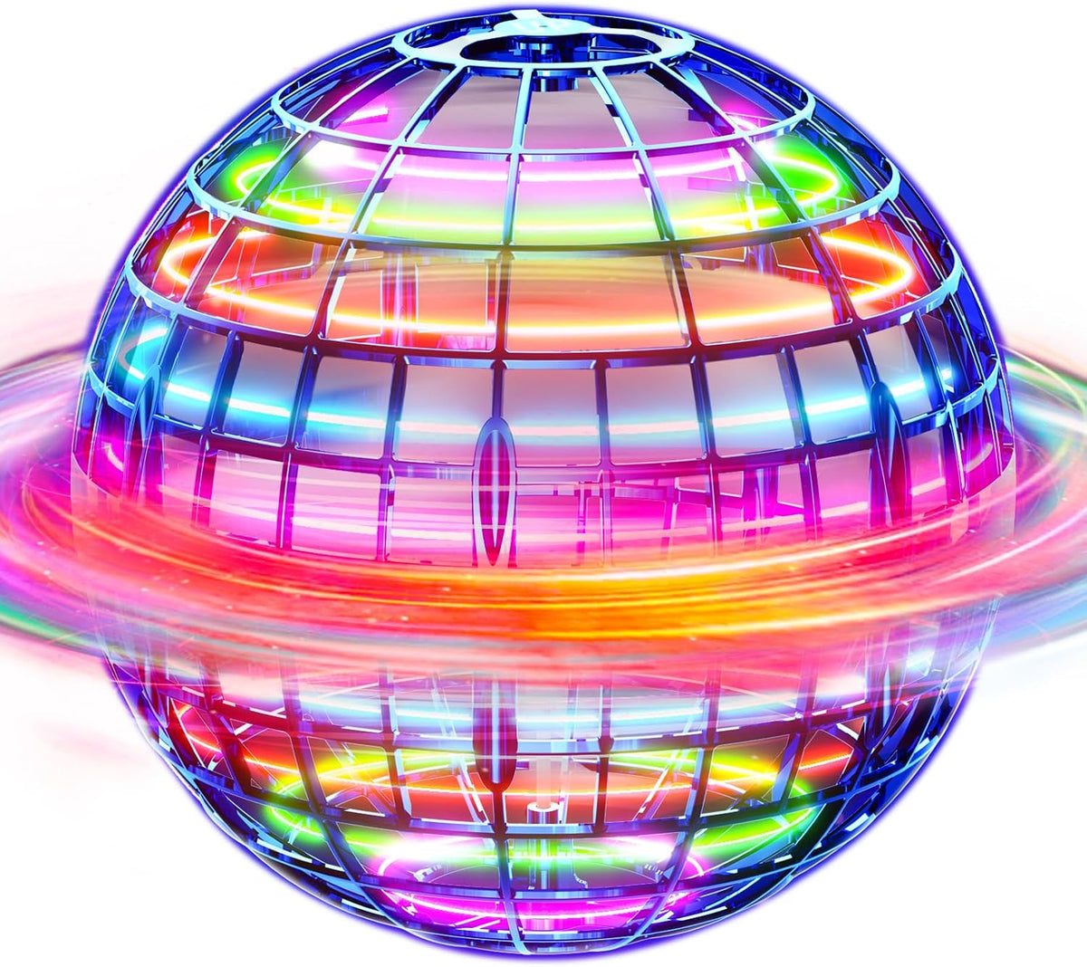 Ivtivfu Flying Orb Ball with Dazzling Lights - Blue