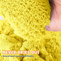 NiToy FlexiSand 11lbs Toy Sand 5 Colors Self-Sticking Non-Toxic - Yellow - image 3