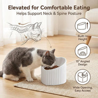 Pink Ceramic Raised Cat Bowls - Pink - image 3