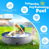 Niubya Foldable Dog Pool, Collapsible Plastic Dog Swimming Pool - 6XL - 97'' x 16'' - image 2