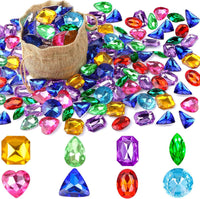 180 PCS Pirate Treasure Gem Toys Fake Acrylic Diamonds - Pirate Gems