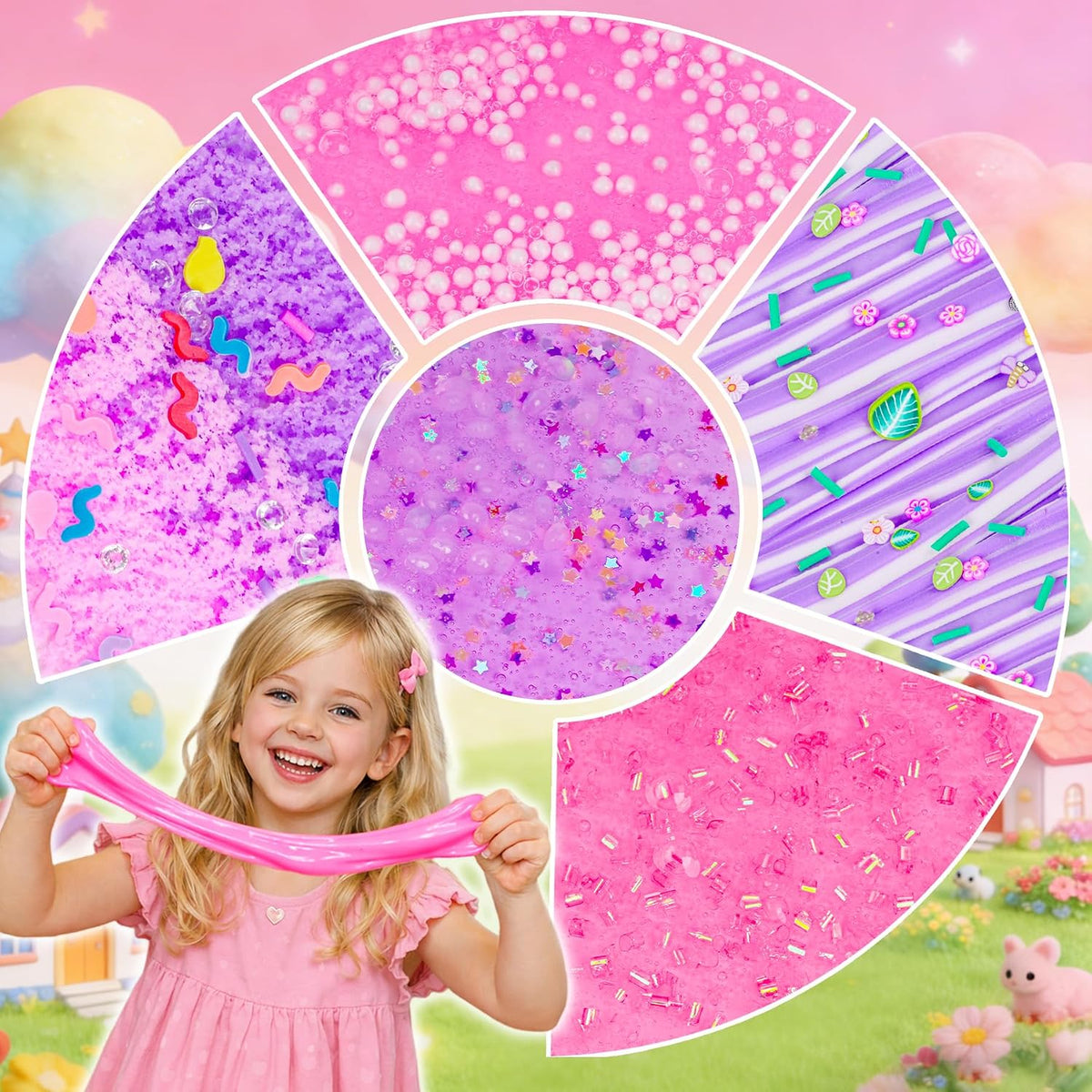 6-Pack Pink Slime Kit for Girls - Pink - image 3