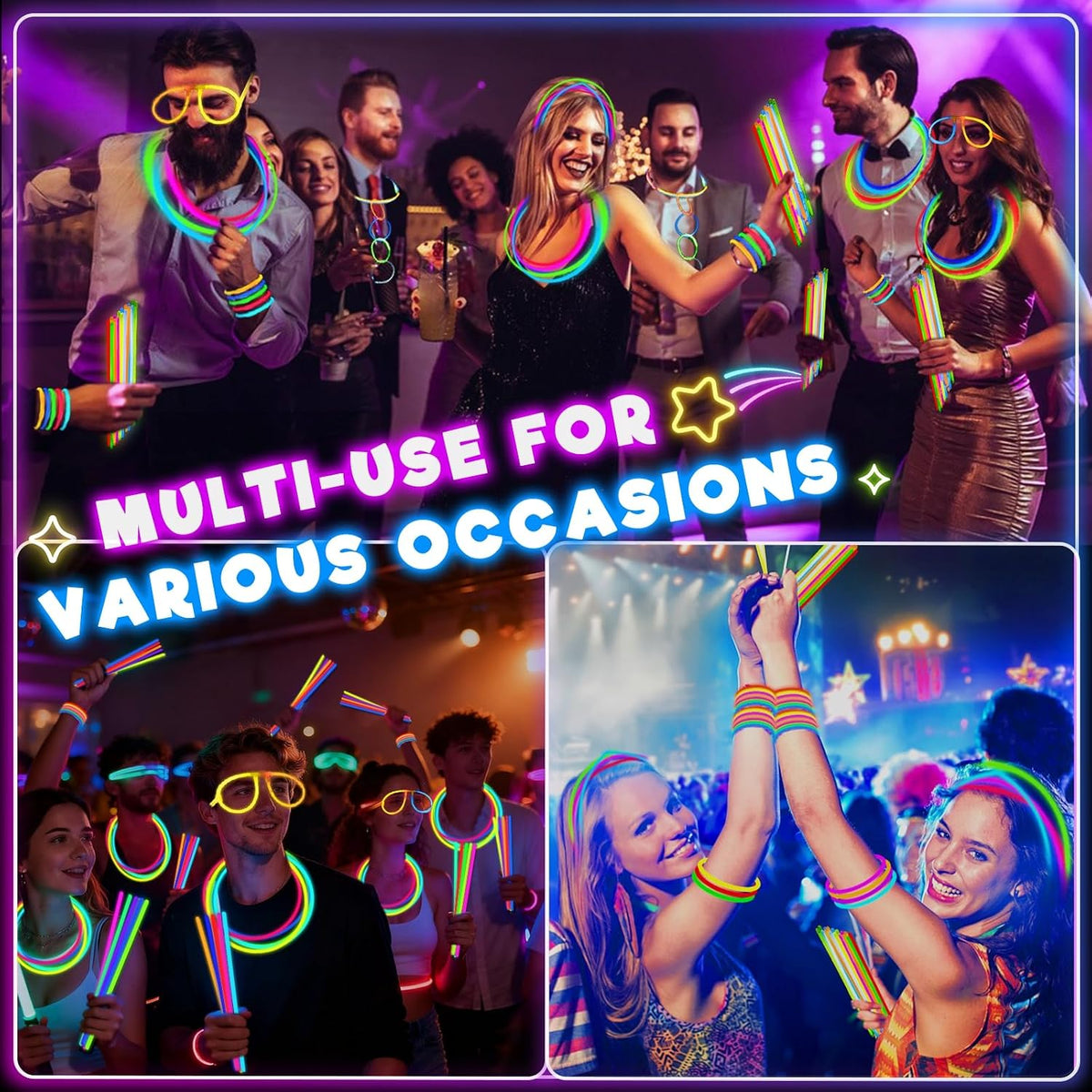 500 Pack Glow Sticks Bulk Party Pack Bright Glow in the Dark Party - 500 - image 2