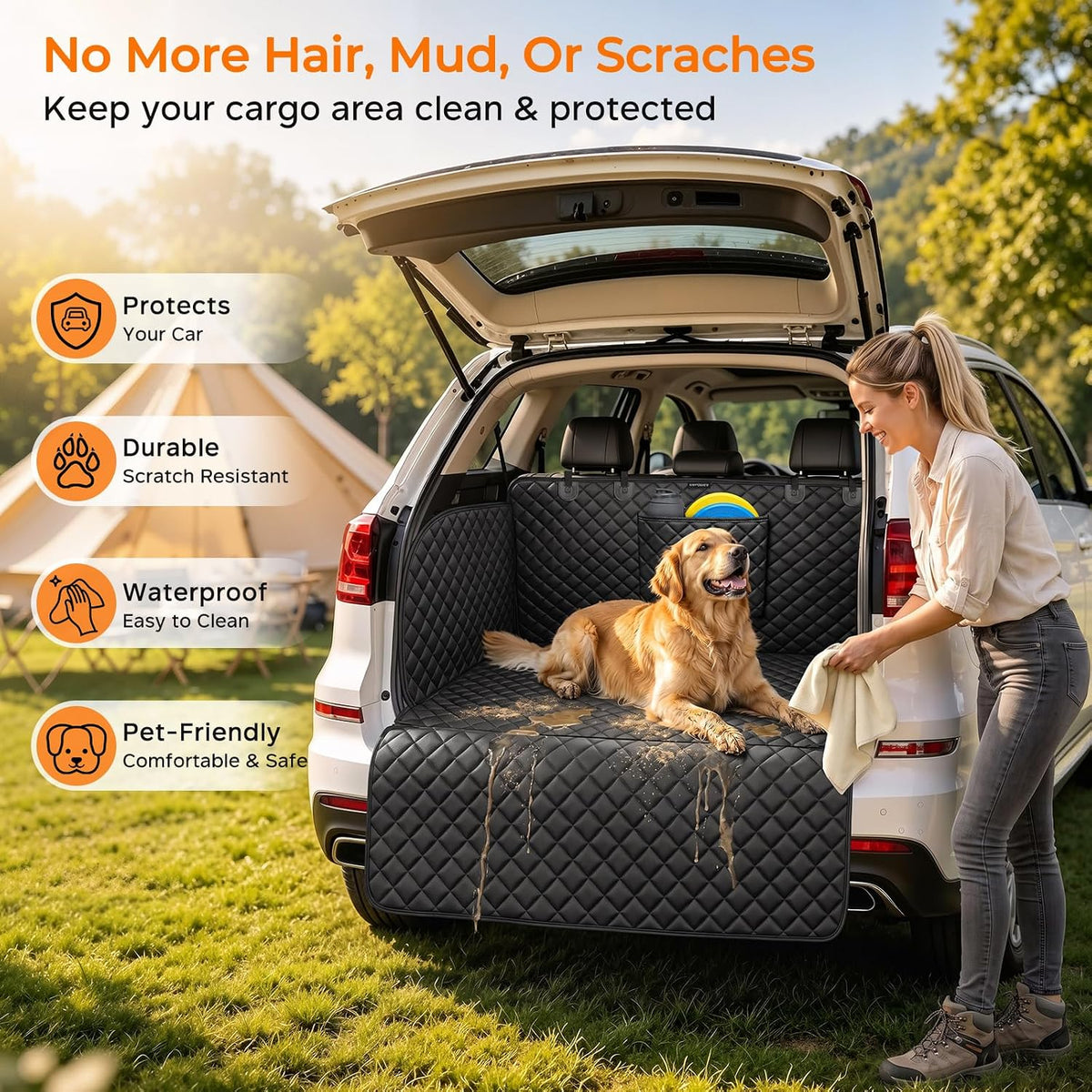 URPOWER SUV Cargo Liner for Dogs Pet Cargo Cover - Large - image 3