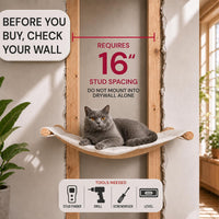 Cat Wall Hammock for Large Cats, Cat Wall Bed – Essentials for Cats - image 3