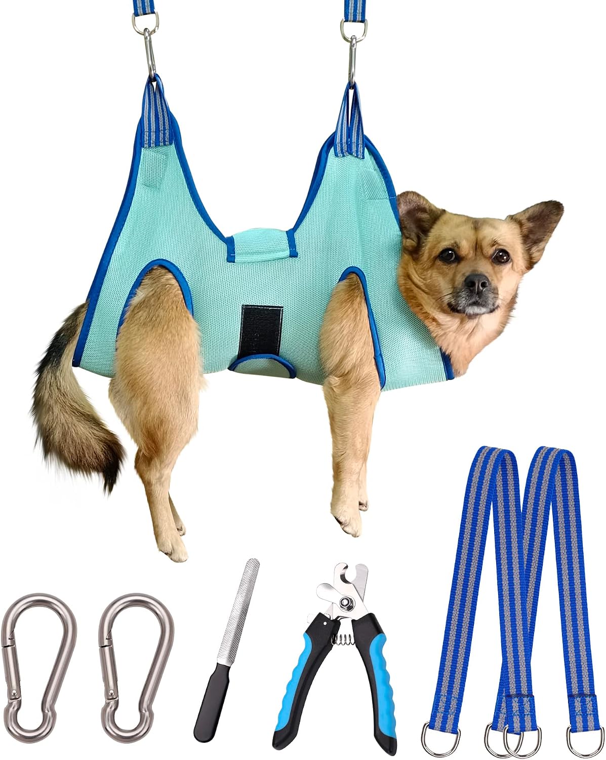 Kkiimatt Dog Grooming Hammock - Small 24 LB Max/Turquoise