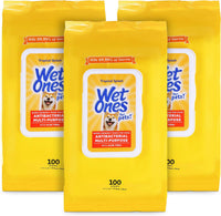 Wet Ones for Pets Antibacterial Dog Wipes - Tropical Splash / 100 Count (Pack of 3)