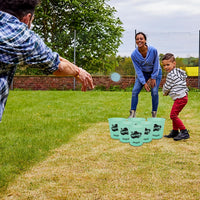 Juegoal giant yard pong game set with glow in the dark buckets, balls and black carry bag - view 5