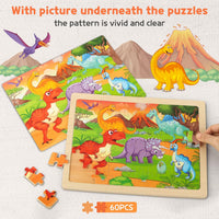 SYNARRY 6-Pack Large Wooden Jigsaw Puzzles for Kids Ages 4-6 - image 3