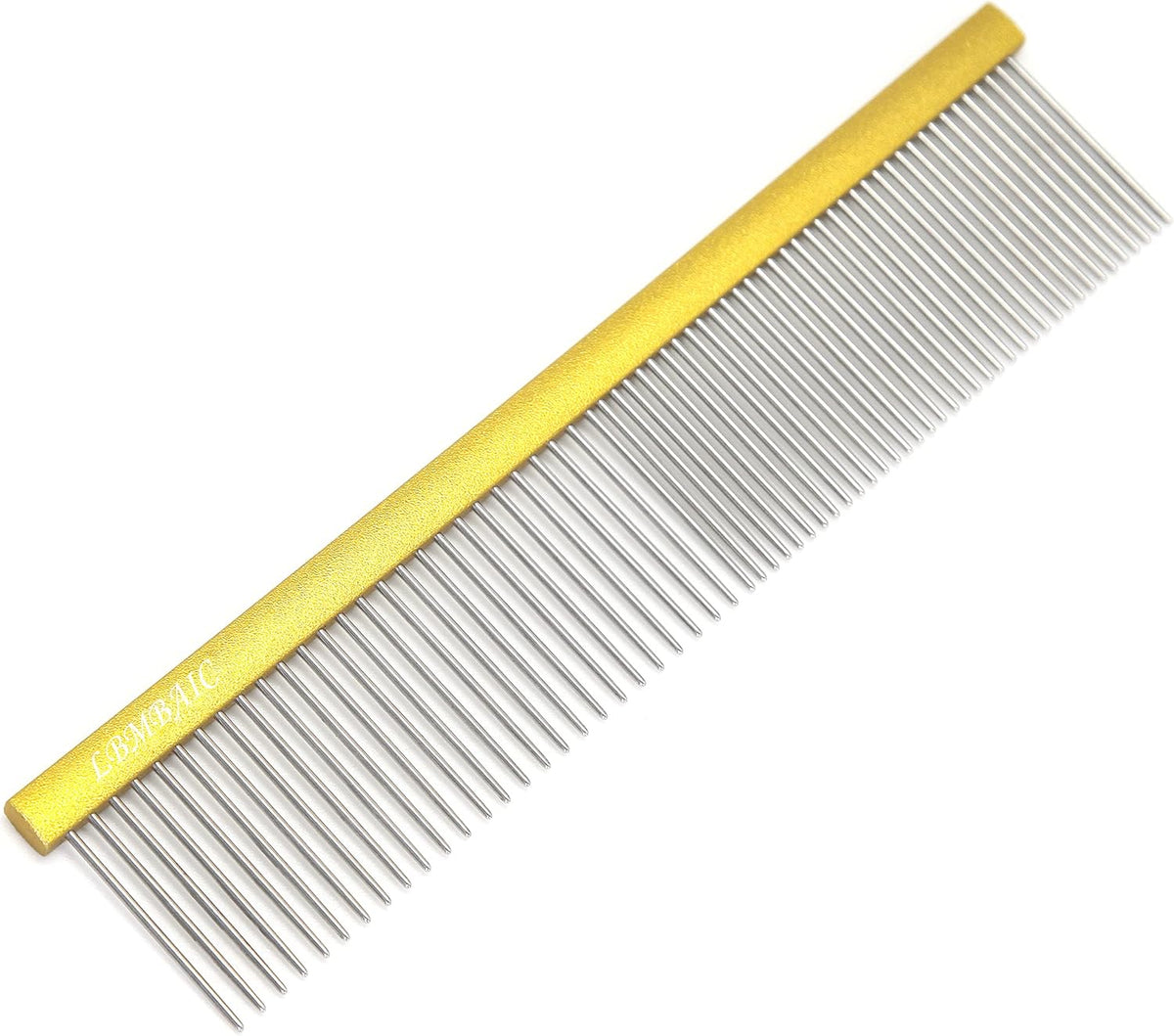 Metal Dog Grooming Combs Shedding Tangles, Knots, Mats. - Medium / gold