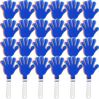 24 royal blue plastic hand clapper noisemakers, 7.5 inches long - view 5