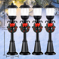 Mudder 12 Pcs Christmas Miniature Village Lamp Post Light - Fresh / 4 - image 3