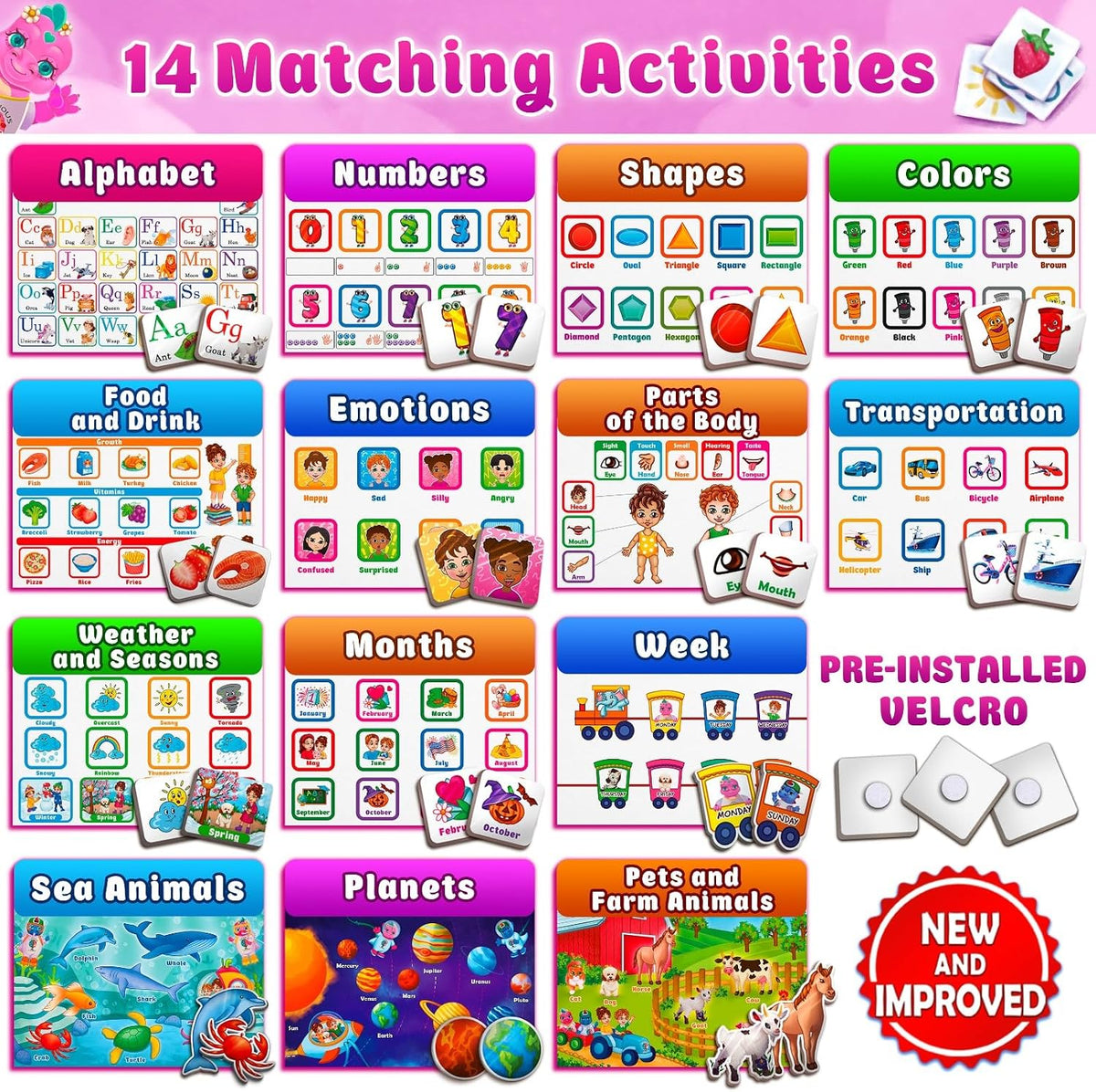 Curious 2 Learn Busy Book for Toddlers 3-5 - Pink - image 2
