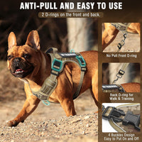 Tactical Dog Harness and Leash Set with 10 Patches for Large Dogs – Essentials for Dogs - Medium / Desert Camo - image 3