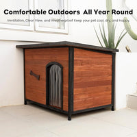 Large Solid Wooden Dog House,Suitable for Both Indoor and Outdoor, Suitable for Large Dogs and Animals of The Following Size, Easy to Clean,Can DIY,45.75" W x 31.25" D x 32.5" H