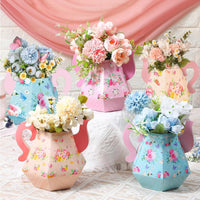 Fulmoon 6 Pcs Tea Party Decoration Flower Box Table Teapot - 9 / Cute