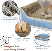 Luxury Cardboard Cat Scratcher Sofa Bed - Blue Sofa - image 2