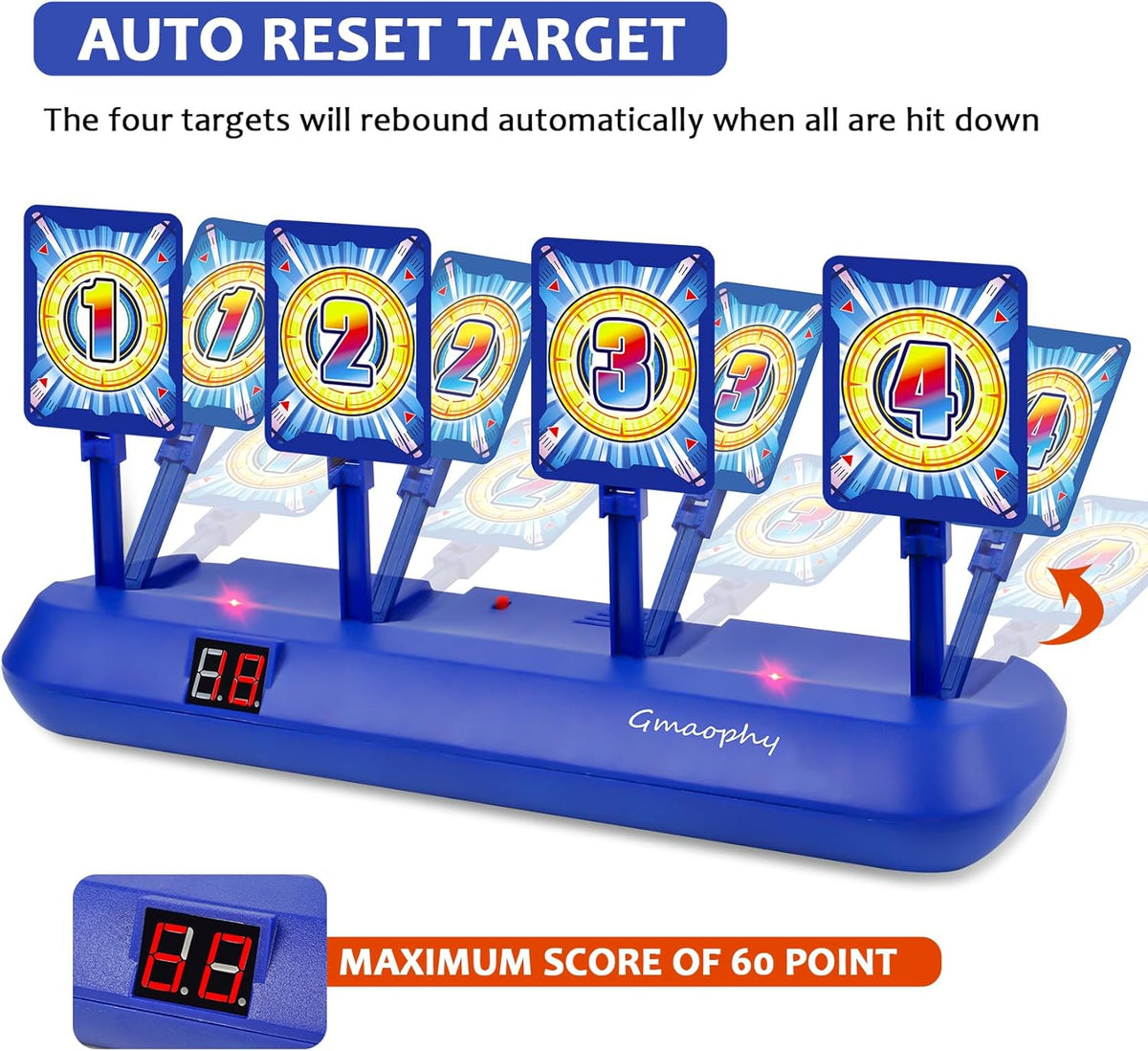 Digital Shooting Targets with Foam Dart Toy Blaster for Kids Shooting - image 3