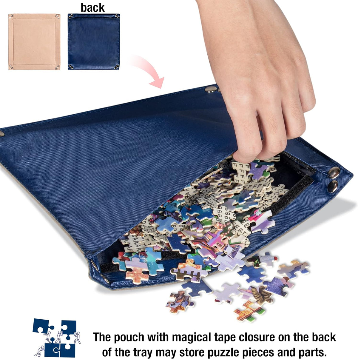 Lavievert 1500 Piece Jigsaw Puzzle Board with Padded Cover - Up to 1000 pcs - image 4